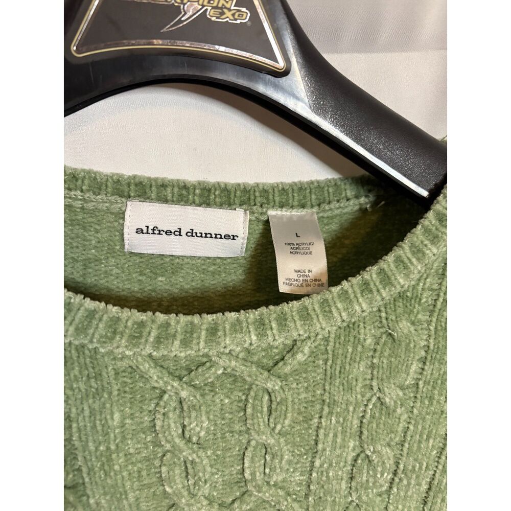 Alfred Dunner Sage Green Knit Sweater Women's Large